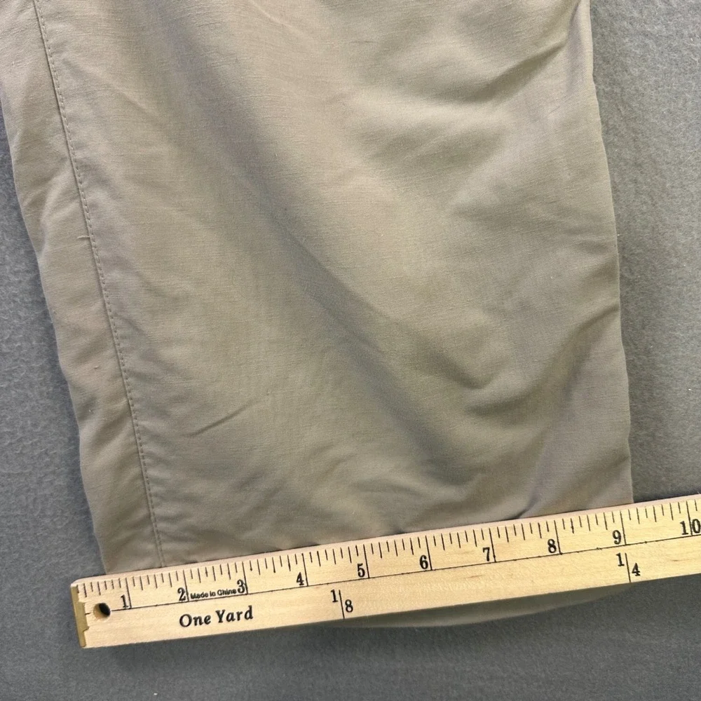 REI Sahara Mens Hiking Pants Tan Khaki Nylon UPF 50+ Outdoor 34x32 784060